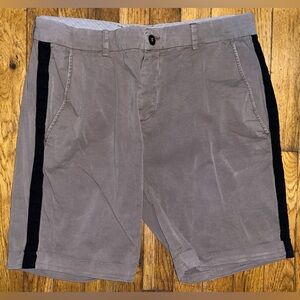 The Kooples Paris designer Khaki Chino trimmed Shorts - men’s 34